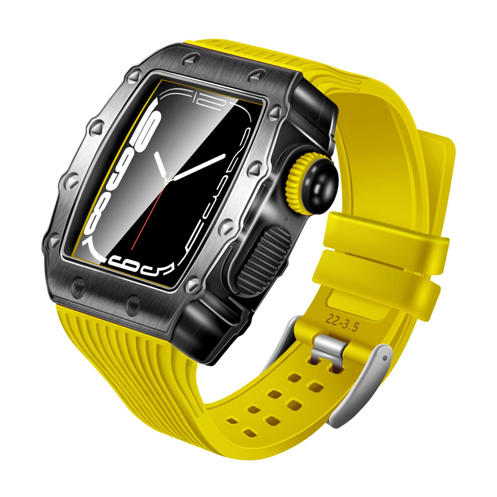 For Apple Watch 9 8/7 45Mm Case With Band Screen Protector Rugged Metal Cover 940534682665