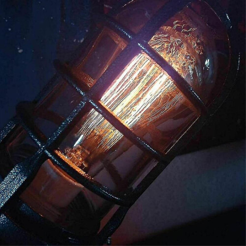 2024 Retro Table Lamp Industrial Rocket Ship Light Lamps Steampunk Decor 2