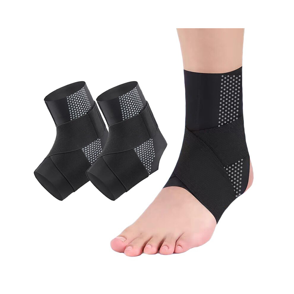 Ankle Braces for Women Men, 2 pcs Ankle Compression Sleeve, Plantar Fasciitis Relief