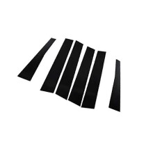 For Jeep Cherokee 2014-2022 6pc Black Pillar Posts Set Door Trim Piano Cover
