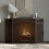 Fireplace Screen 3 Panel with Handles Wrought Iron 51'(L) x31(H) Spark Guard Cover(Sanded Black) 2