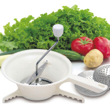 Food Mill for Tomato Sauce - Stainless Steel with 3 Interchangeable Discs | Hand Crank