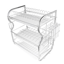 Dish Racks Iron Art Utensil Storage Layer Dish Drainer Kitchen Cutlery Drain Rack Rustproof Plates Holder