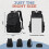 Men's and Women's Classic Backpack, Fabric, Multiple Pockets (Black) 4