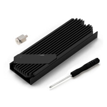Ultra-Thin M.2 2280 Radiator Solid State Drive Aluminum Heat Dissipation Gasket with Thermal Conduction Pad(Color:Black)