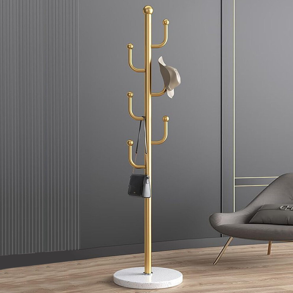 Cactus Shape Coat Rack, Metal Clothes Stand with Marble Base, Coat Rack Freestanding with Multi Hooks for,-image-OPC-PHXVRPZ-NEW