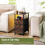 End Table with Charging Station, LED Narrow Side Table Bedside Table, Small Night Stand 2