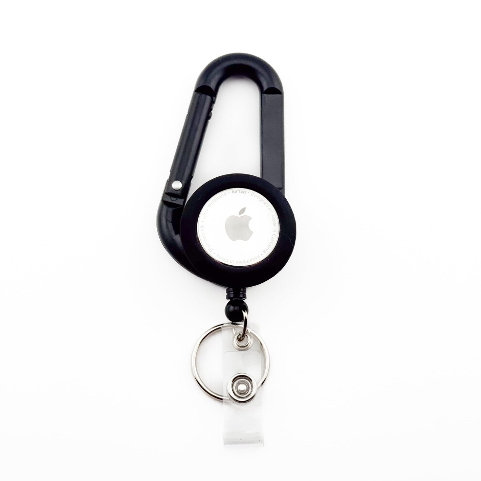 Carabiner Id Badge Reel With Apple Airtag Holder Â Apple Tracker Compatible Id Badge Tracker For Safety 940534686106