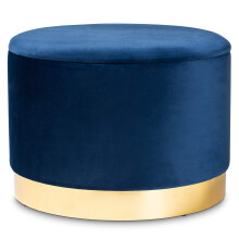 Ottomans, Navy Blue/Gold
