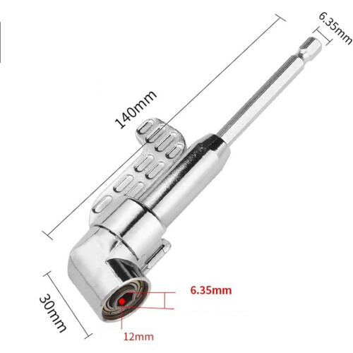 1PCS Right Angle Drill Attachment, 105  Extended Corner Deviceanti Slip/batch Head Set 2