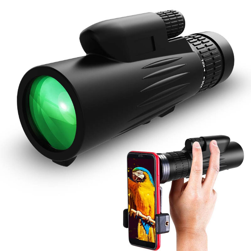10-30X42 Zoom Monocular Telescope, Hd Monocular Adult With Smartphone Adapter And Tripod 940534686793