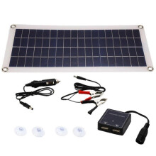 Dual USB + DC flexible solar panel power generation kit flexible photovoltaic panel car charger