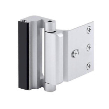 Home Security Door Lock Child Safety Door Reinforcement Lock Hinge Latch Night Lock Reinforcement Lock Silver js