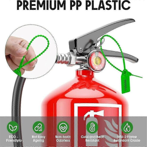 1000 Pcs Plastic Tamper Seals Tags Security Tags Seals Safety Numbered Zip Ties Labels Green js 1