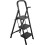 3 Step Ladder, 3 Step Ladder Folding Step Stool with Full Wrap Handgrip, AntiSlip Wide Pedal 2