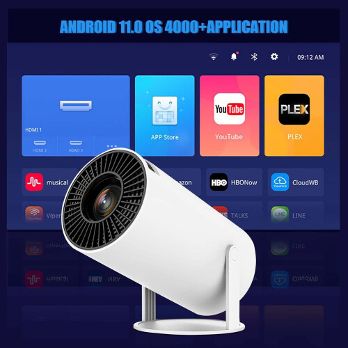 projector with wifi and bluetooth portable projector 4K 1080P full HD support smart projector 1