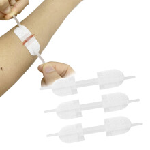 Emergency Wound Closures Adhesive Bandages, Zip Stitch Stickers for Camping, Survival & Household Gear, 3 Pcs (70 22mm, White)