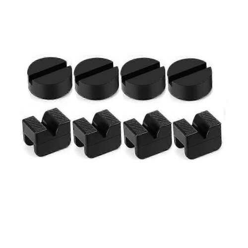 8Pcs Jacks Stand Pads Universal Slotted Frame Rail Pinch Welds Protector Rubber Jacks Pad for Jacks js
