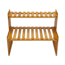 2 Layers Bamboo Stora Rack Kit Jar Bottle Ing Rack Rat Izer Shelf Hom