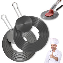 Heat Conduction Plate for Gas Stove, Multifunctional Gas Cooker Heat Tray, Aluminum Alloy with Removable Handle, for All Kitchen Needs (Mix)