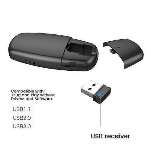 2.4GHz 100M Wireless Mini Presenter Clicker for Power Point Pointer Remote Turn Volume Flip Pen bs 2