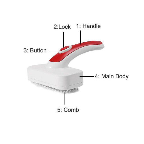 Pet Cleaning Slicker Brush for Shedding Ging Short Hed , Cats Retractable Brush 1