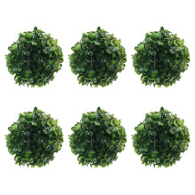 6pcs 10cm Artificial Boxwood Ball Topiary Plants Round for Home Wedding Party Decor