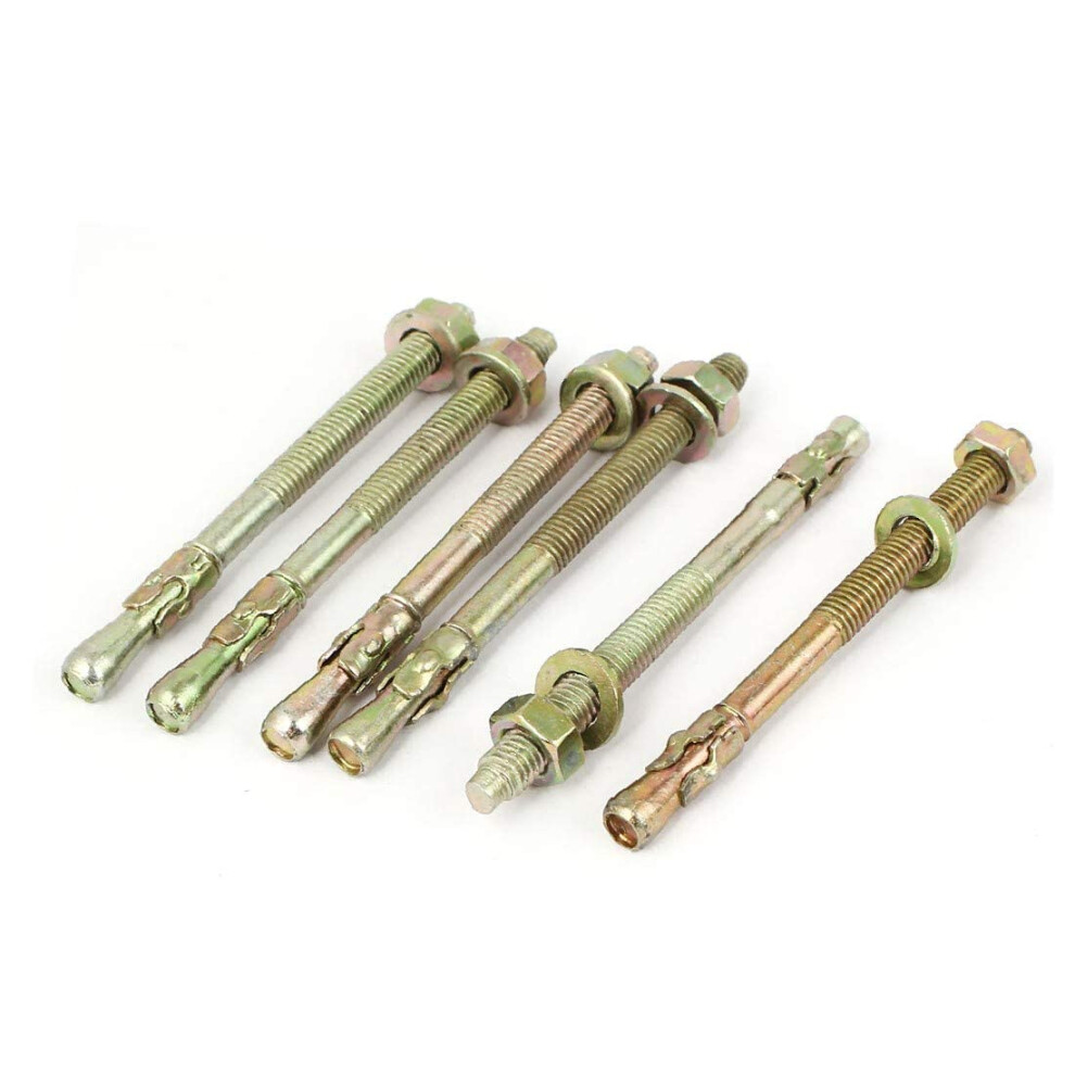 Yellow Zinc Plated Expansion Bolt Anchors Gecko Car Repair Bolts M6x80mm 6Pcs (Color : Multiple Colors) 820064786043