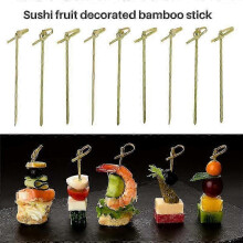 500Pack Bamboo Cocktail Picks Cocktail Toothpicks Bamboo Skewers Toothpicks for Appetizers 4 Inch js