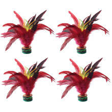 4Pcs Colorful Badminton Kick Shuttlecock Fadeless Colorful Feathers Chinese Shuttlecock Adults