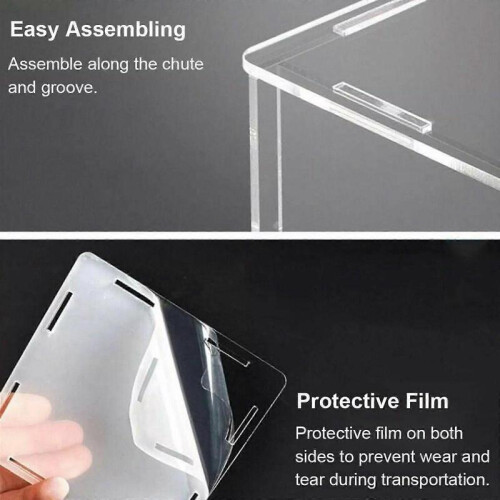 Acrylic Showcase Single Showcase Display Box Showcase Dustproof 15.7x14.2x13.8'' 2