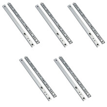 5 Pairs 18' 17mm Drawer Runners Slide Slides Ball Bearing Grooved Steel Extension Sizes Kitchen Cabinet Desk Capacity Side Mount