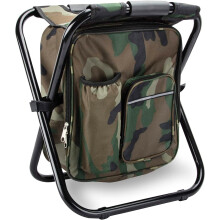 Backpack Cooler Chair, Fishing Chair, Folding Seat 400 LBS Camouflage Bag Ref:NGg