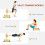 SPORTNOW Bulgarian Split Squat Stand, 12-Level Leg Training Machine, Yellow 5