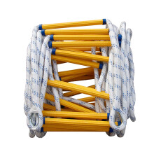 Fire Escape Rope Ladder,Emergency Ladders Flame Resistant Soft with Hook Carab 2 - 6 Story for Escape