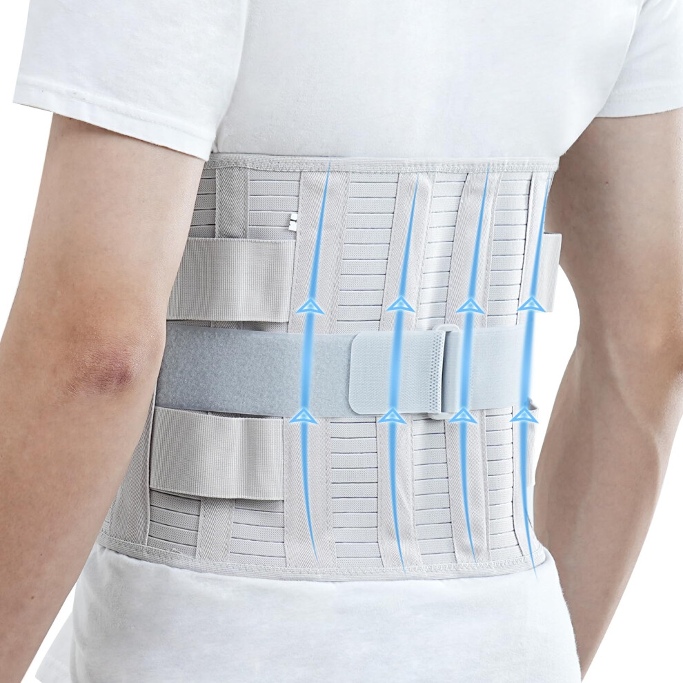 Back Brace Lumbar Support Belt Lower Back Pain Relief for Men and Women, Abdominal Binder