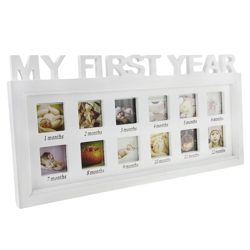 Picture Frames,Baby My First Year Photos Frame Photo Moments Keepsake Picture Frame