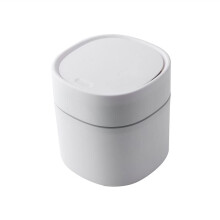 B Desktop Garbage Basket Home Table Plastic Trash Can Office Supplies Dustb Sundries Barrel Box(D)