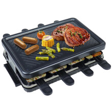 Raclette Table Grill Electric Indoor Grill Korean BBQ Grill NonStick Plate 1300W Electric Party Grill W 8 Raclette Pans