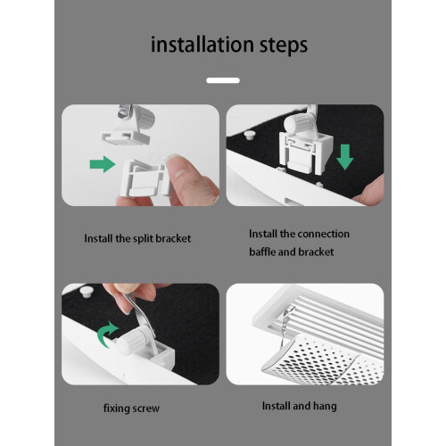 Retractable Central AirConditioning Windshield, Adjustable Angle AirConditioning Outlet Deflector Universal TopMounted Air Outlet 2