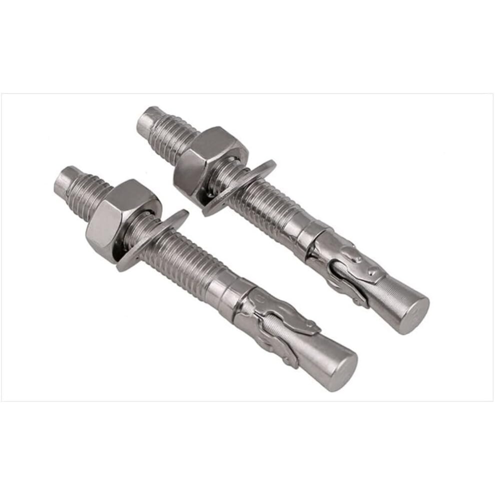 Expansion Bolts, 304 Screw Wedge Anchor Through Bolt M6 M8 M10 M12 M16 (Dimensions : M8x120 4Pcs) 820064790552