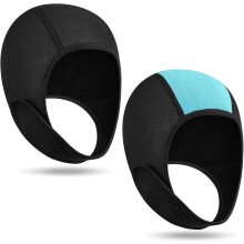 2 Pcs Neoprene Diving Hood,2.5mm thermal cap for surfing,Wetsuit Hood Cap Swimming Cap for Men Women underwater training