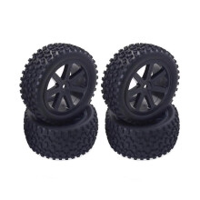 4pcs Big Tires Wid Tyre Wheel for 144001 144010 124019 124018 124017 12428 1/12 1/14 Rc Car Upg