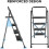 4 Step Ladder, Foldable Step Stool, Steel Folding Stool for Household Garage Storage (Black) 3