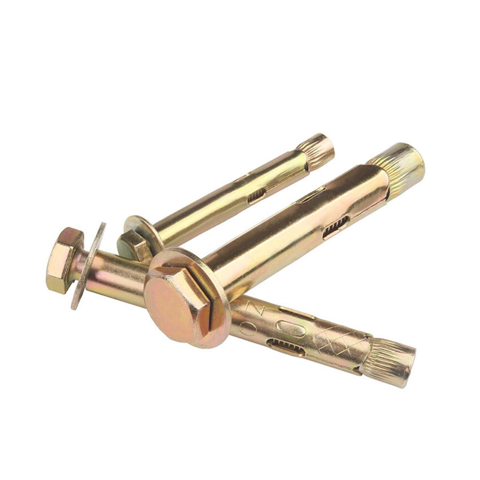 Expansion Bolt 5Pcs Screw M6 Carbon Steel Concrete Walls Expansion Shield Anchor With Hex Bolt For Ground Lock Installation Fastener(M8x60) 820064790798