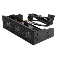 5.25in Front Panel USB PC Front Panel Speaker Stereo Surround Computer Case Builtin Mic Loudspeaker STW9005