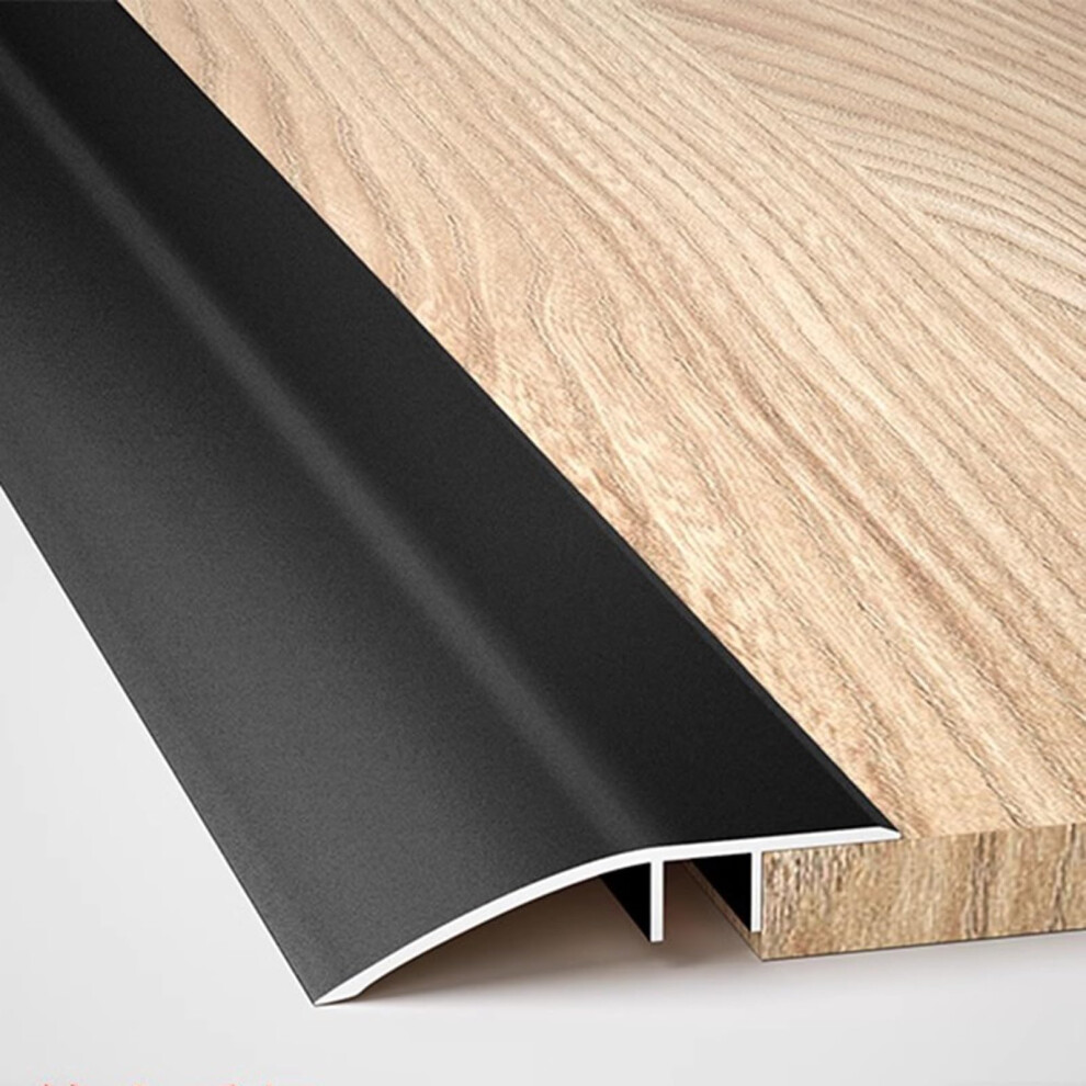 Floor Transition Strip High to Low Thresholds Edging Cover for Wood Floor, Aluminum Alloy Ramp(Black)-image-OPC-PHXW5FX-NEW