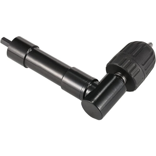 Right Angle Extension Chuckt with Hex Shank Power Tool Accessory Black 1set 1