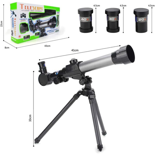 Telescopes for Beginners, 60mm HD Refractor Telescope for Astronomy Starter Scope with Adjustable Tripod, High Magnification (Assorted Color) 2