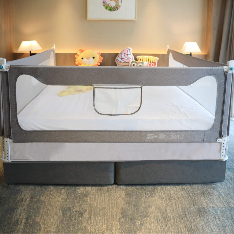 Bed Rail for Toddlers,Extra Long for Twin Full Queen King Size Toddler Bed Rails with Breathable Fabric(1 Side 74' L) Ref：faK